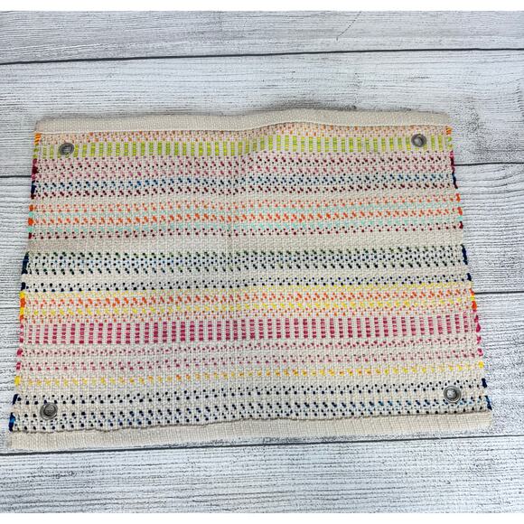 Annie Selke Dash & Albert Bright Stripe Hand Woven Indoor Outdoor Rug - Picture 3 of 5